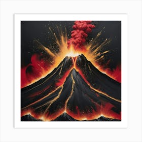 Volcano Eruption 1 Art Print