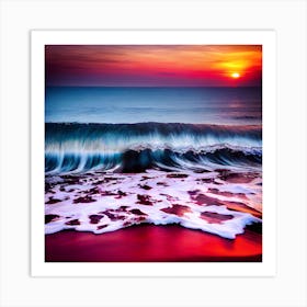 Sunset At The Beach 313 Art Print