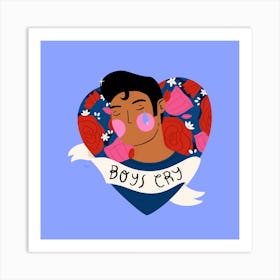 Boys Cry Square Art Print