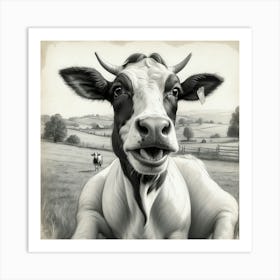 Cow Portrait 19 Art Print