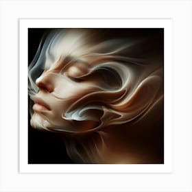 Smokey Face 2 Art Print