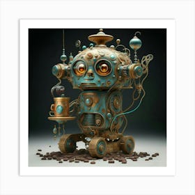 Steampunk Robot 2 Art Print