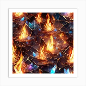 Fire And Crystals Art Print