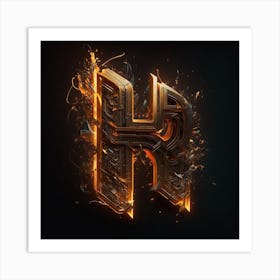 Letter H 3 Art Print