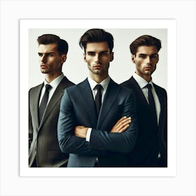 Three Businessmen In Suits Art Print