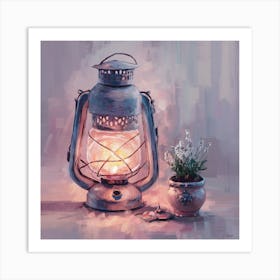 Old Lantern Art Print