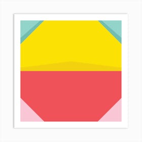 Abstract Pastel Perspective Ii Square Art Print
