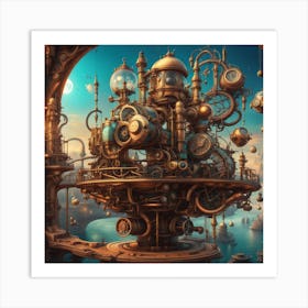 Steampunk City Art Print