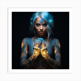 Tattooed Woman 2 Art Print