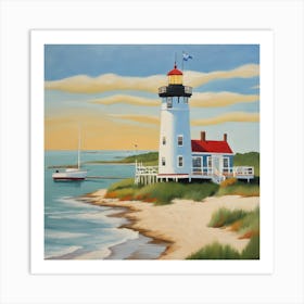 Cape Cod, Massachusetts Series. Style of David Hockney Art Print