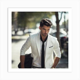 Man In White Suit Art Print