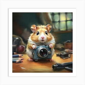 Hamster With Camera 1 Art Print