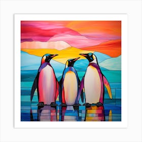 Three Penguins Art Print