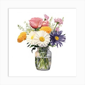 Vase Of Flowers Art Print