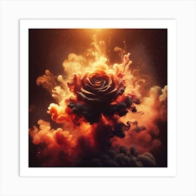 Abstract Rose 3 Art Print