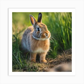 Rabbit In The Grass Art Print