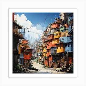Favela, Brazil Animated Art Print