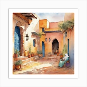 Mediterranean Village Art Print