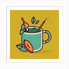 Tea In A Cup Art Print