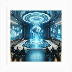 Futuristic Conference Room 3 Art Print