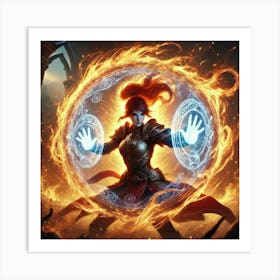 Lyra Hearthfire Blazing Shield Art Print