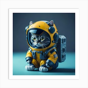 Cat Astronaut (22) Art Print