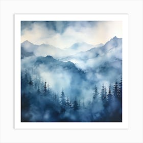 Misty Mountains Art Print