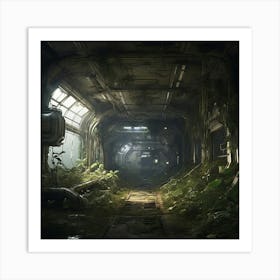 Abandoned Train Station Art Print