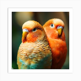 Two Parrots Art Print
