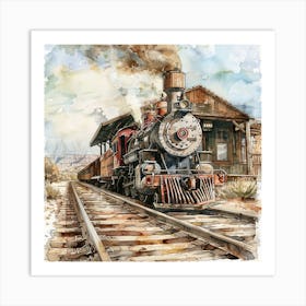 Vintage Steam Train 3 Art Print