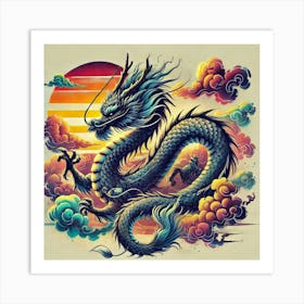 Dragon In The Sky Art Print