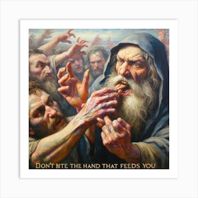 Don'T Bite The Hand That Feeds You Art Print