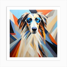 Abstract modernist borzoi dog 1 Art Print