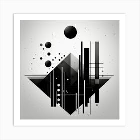 Abstract Black And White Art Print