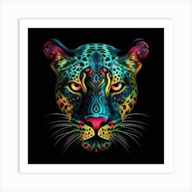 Psychedelic Leopard Poster