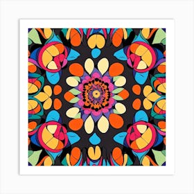 Abstract Psychedelic Mandala 3 Art Print