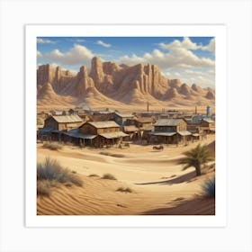 Old Desert Town 1 Art Print