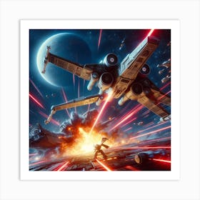 Starfighter in space 3 Art Print