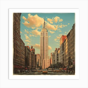 Empire State Building In New York City Art Art Print