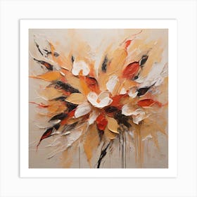 Abstract Flower Painting 1 Art Print