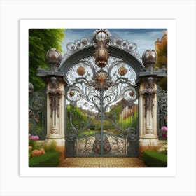 Wrought Iron Gate 14 Art Print