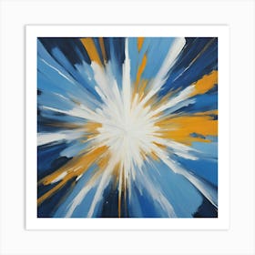 Blue Burst Art Print