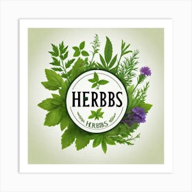 Herbs Logo 3 Art Print