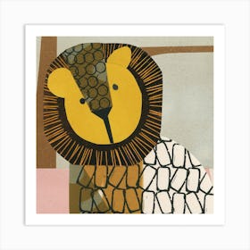 Yellow Lion Art Print