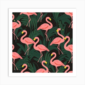 Pink Flamingos 2 Art Print