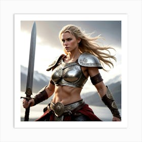 Blonde Warrior Art Print