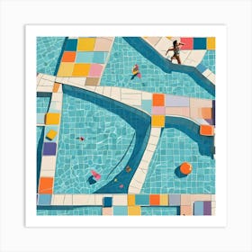 Swimming Art Print (10) Art Print