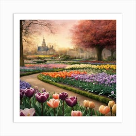 Tulip Garden 1 Art Print