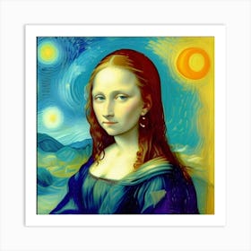 The Young Mona Lisa A Portrait of Grace Art Print