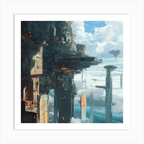 Futuristic City 9 Art Print